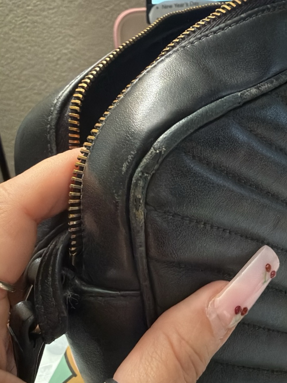 Yves Saint Laurent Black Quilted Leather Camera Bag with Gold Logo - Picture 14 of 17